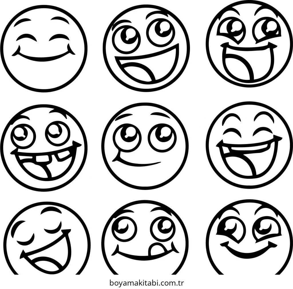 Emoji boyama sayfası – yaratıcılık, eğlenceli etkinlik