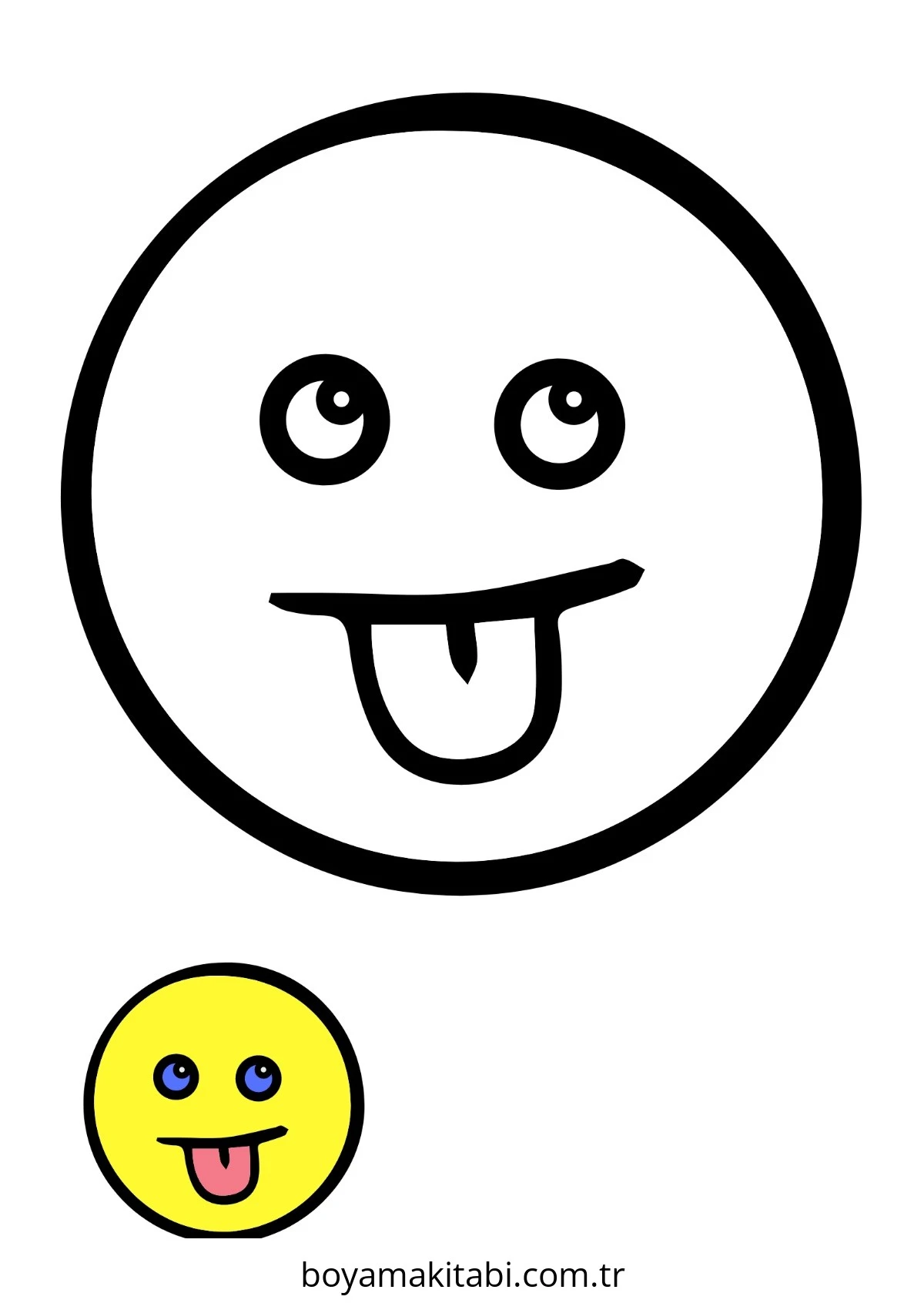 Emoji boyama sayfası – kolay boyama, eğitici aktivite