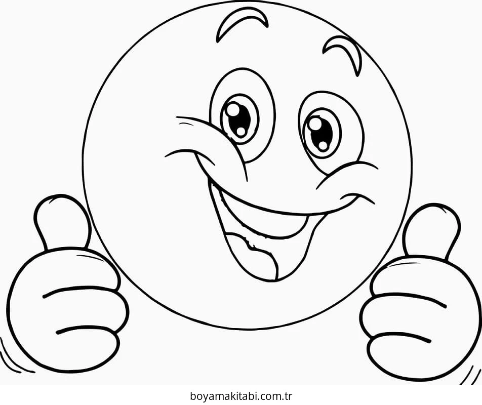 Emoji boyama sayfası – keyifli zaman, renkli çizimler