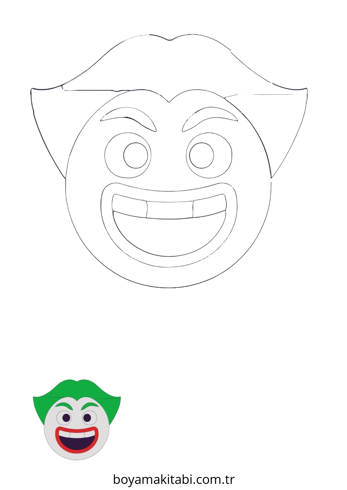 Emoji boyama sayfası – sanatsal çalışma, çocuklar için