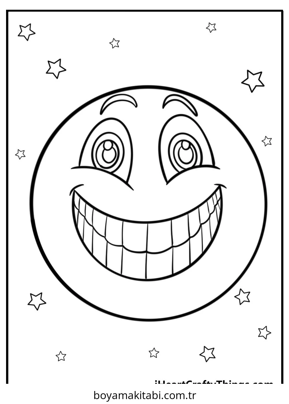 Emoji boyama sayfası – okul öncesi, evde etkinlik