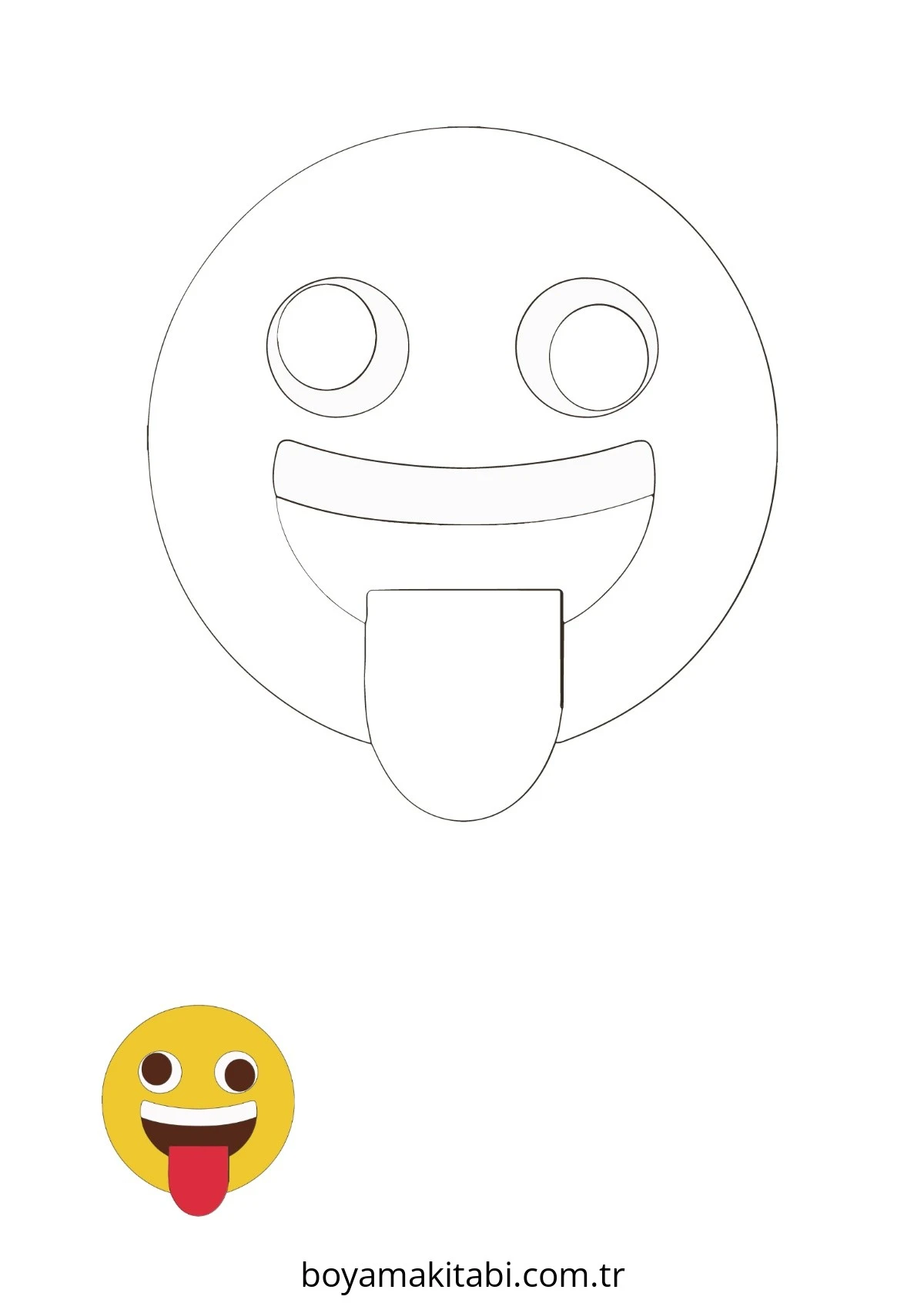 Emoji boyama sayfası – çocuk aktivitesi, PDF indir