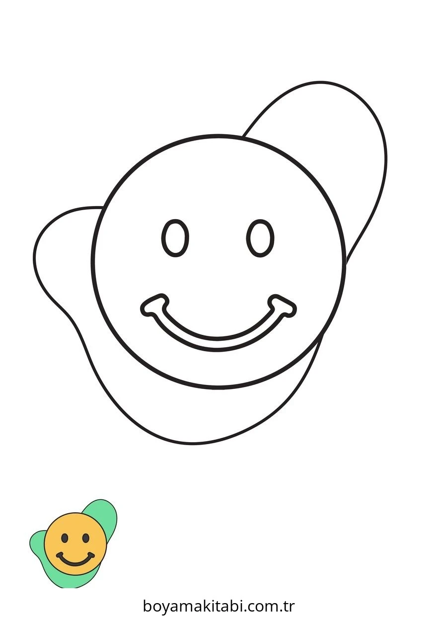 Emoji boyama sayfası – boyama çalışması, yaratıcılığı geliştirir