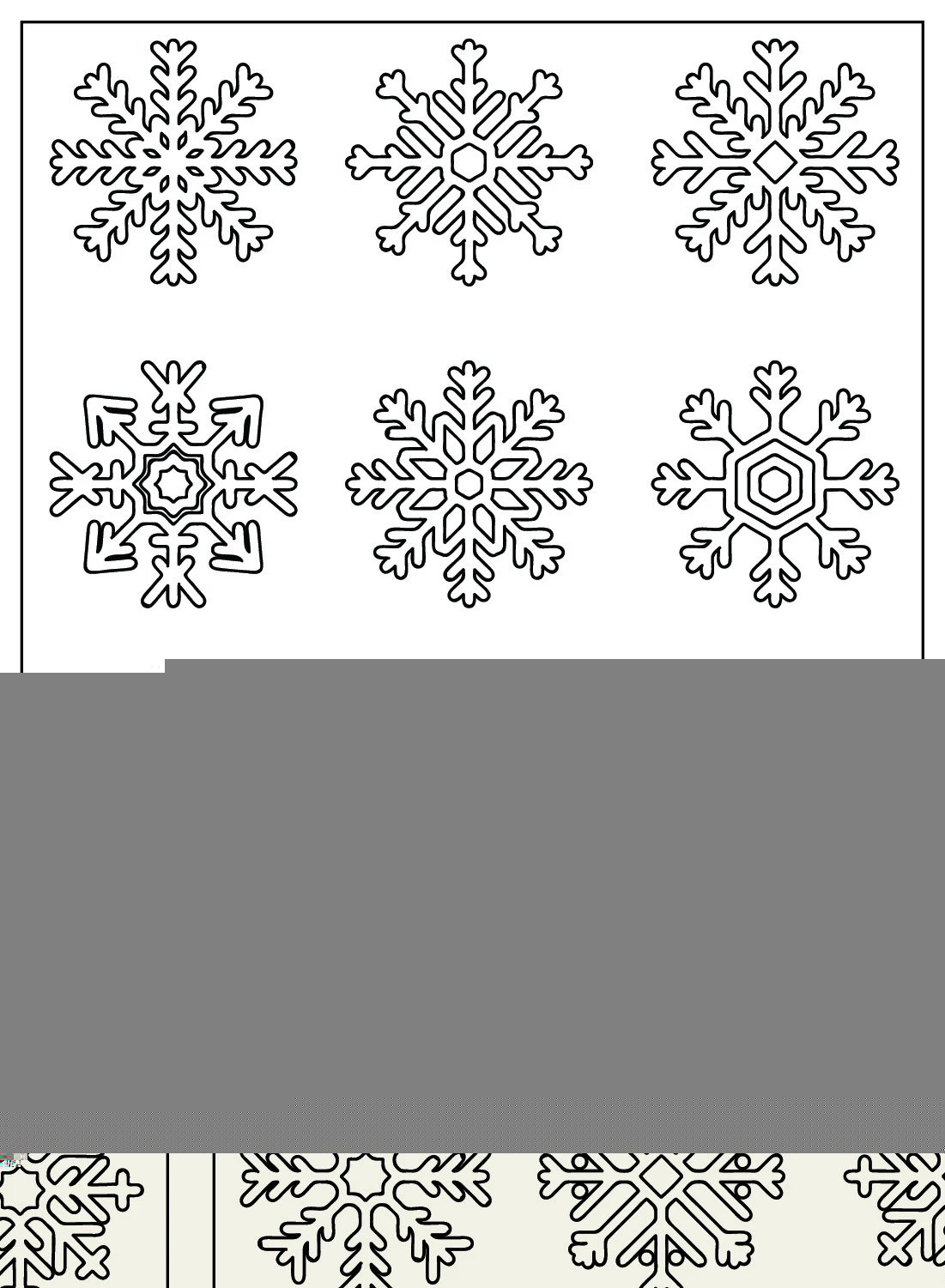 Kar Tanesi boyama sayfası – çocuk aktivitesi, PDF indir