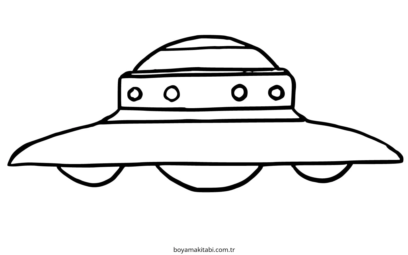 UFO boyama sayfası – eğitici aktivite, yaratıcılık