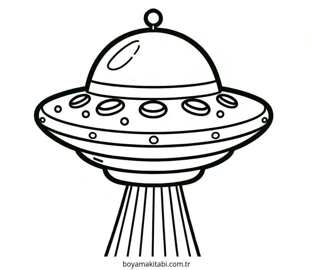 UFO boyama sayfası – eğitici aktivite, yaratıcılık