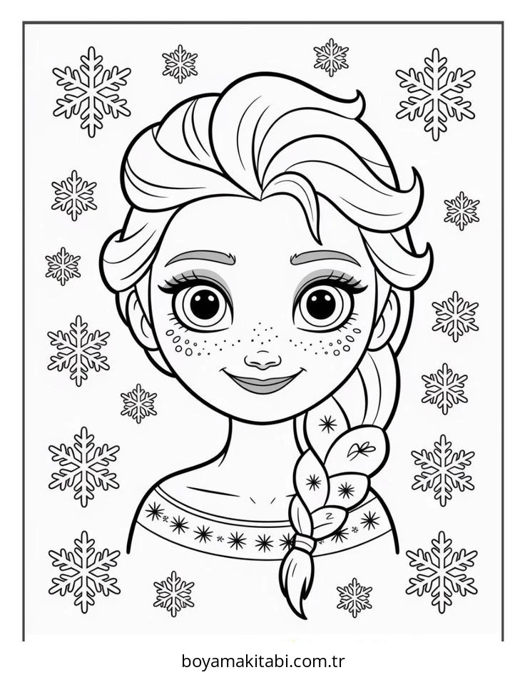 Frozen (Karlar Ülkesi) boyama sayfası – boyama etkinliği, çocuk aktivitesi