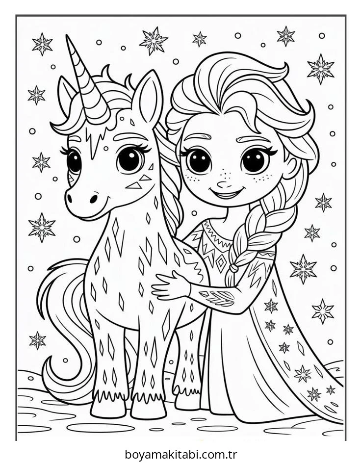 Frozen (Karlar Ülkesi) boyama sayfası – yaratıcılık, eğlenceli etkinlik