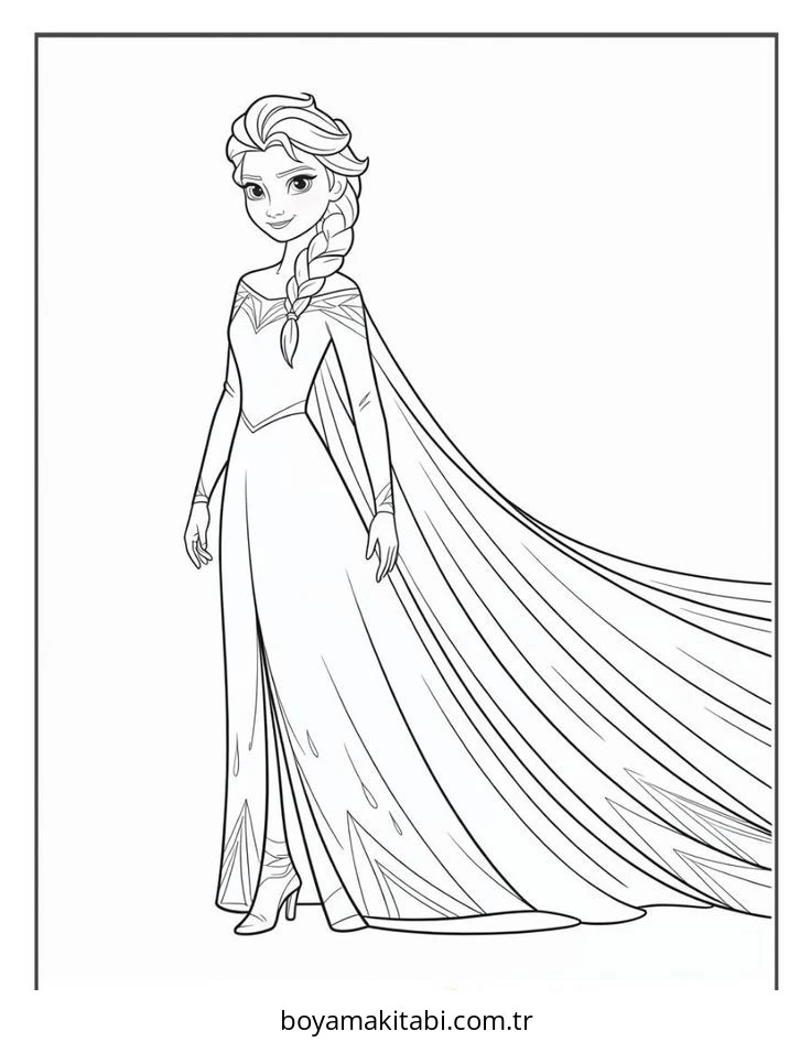 Frozen (Karlar Ülkesi) boyama sayfası – çocuklar için, çizgi film temalı