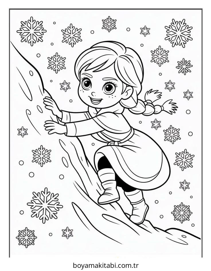 Frozen (Karlar Ülkesi) boyama sayfası – ücretsiz yazdır, boyama etkinliği