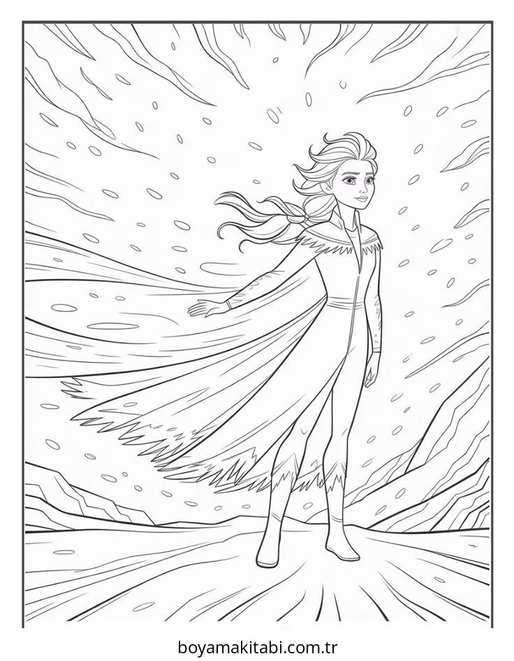 Frozen (Karlar Ülkesi) boyama sayfası – evde etkinlik, ücretsiz yazdır