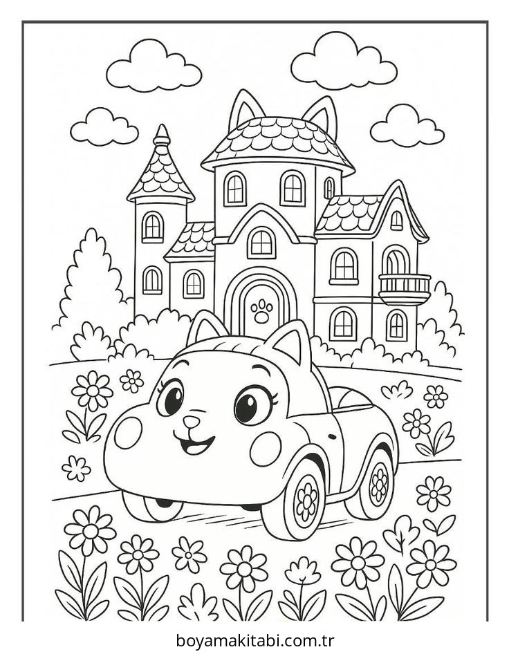 Gabby boyama sayfası – PDF indir, sevimli karakter