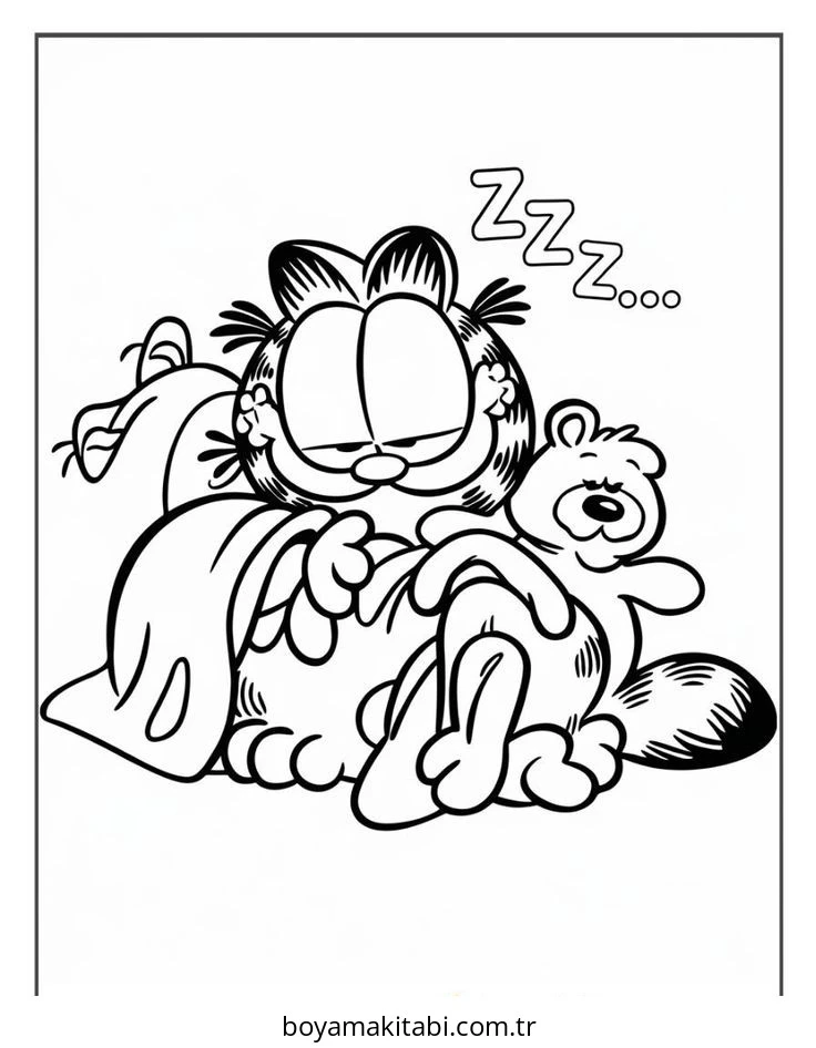 Garfield boyama sayfası #106 – ekran süresine alternatif, çocuklarla kaliteli zaman