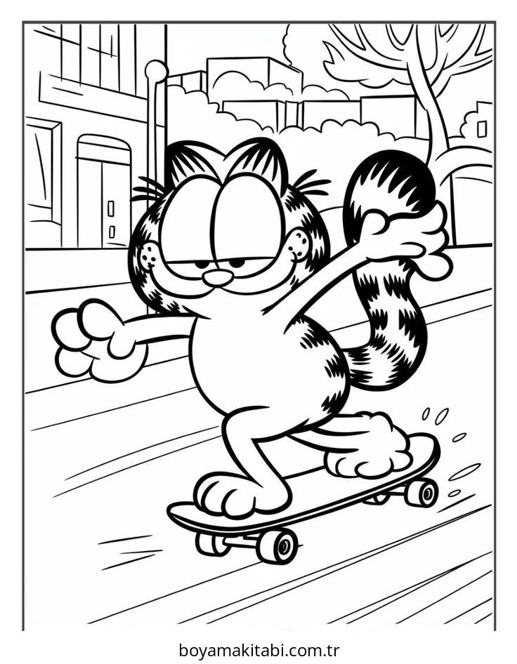 Garfield boyama sayfası #110 – tamamen ücretsiz, çocuklar için
