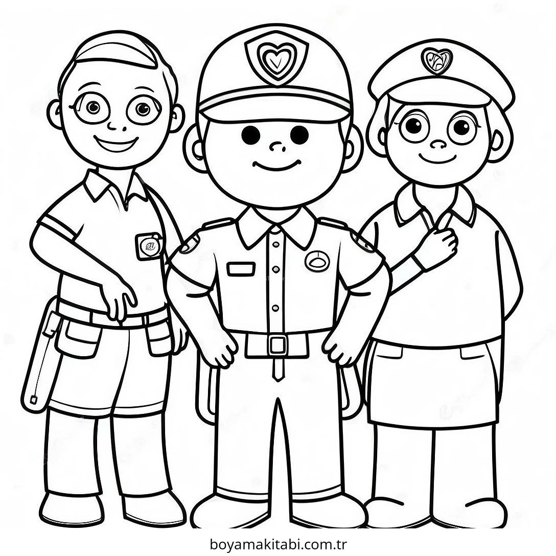 Topluluk Yardımcıları boyama sayfası – yaratıcılığı geliştirir, keyifli zaman