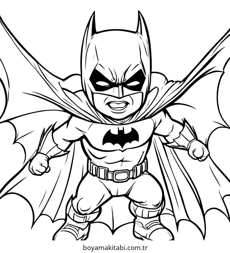 Batman boyama sayfası – boyama çalışması, yaratıcılığı geliştirir