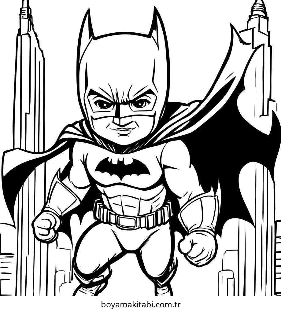 Batman boyama sayfası – ücretsiz yazdır, boyama etkinliği