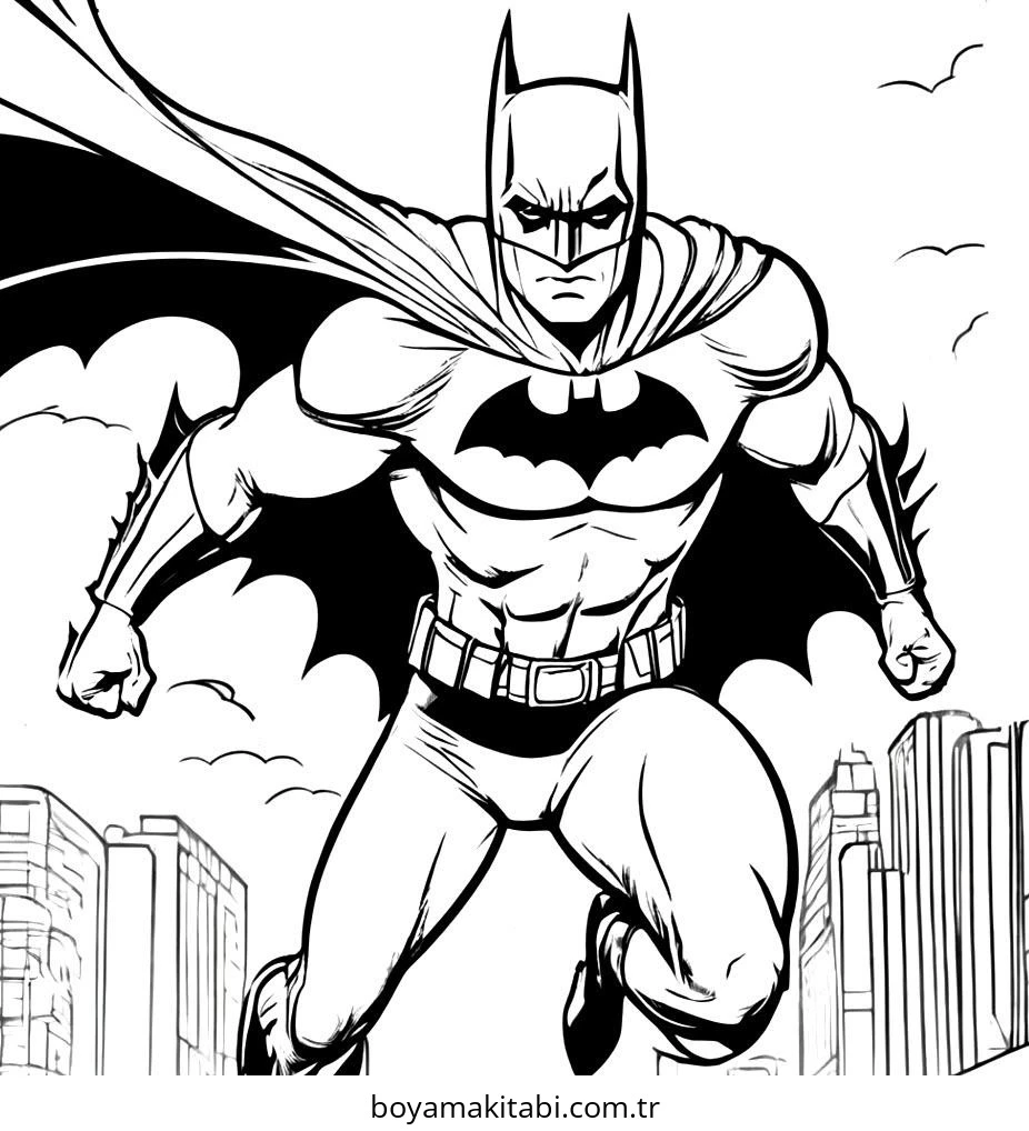 Batman boyama sayfası – yaratıcılığı geliştirir, keyifli zaman