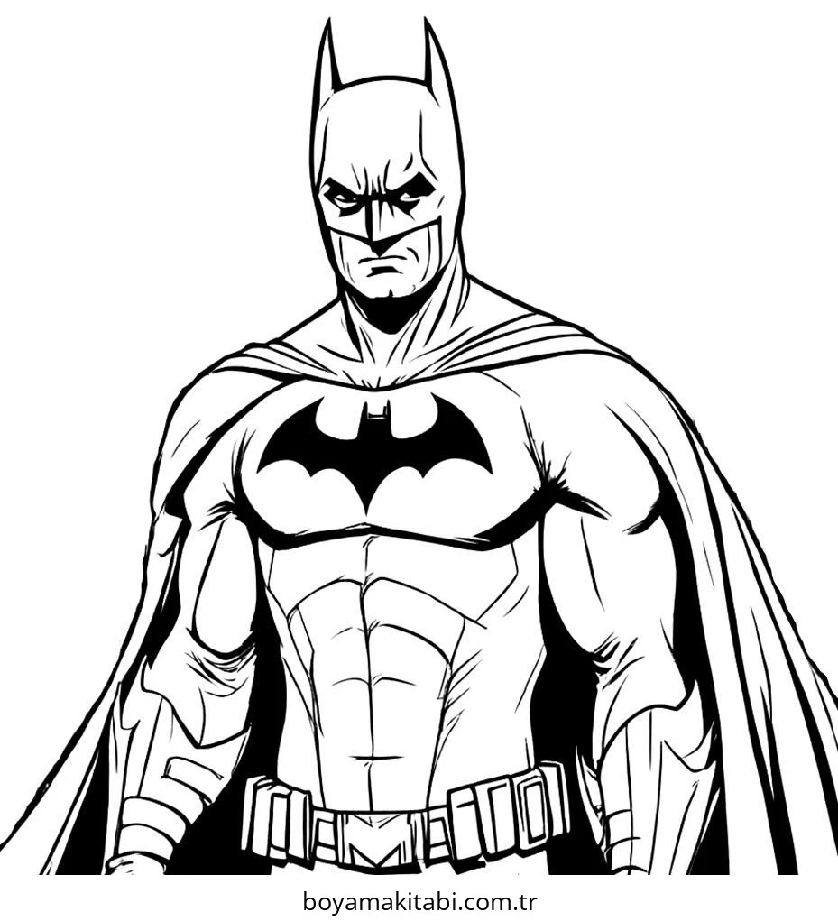 Batman boyama sayfası – okul öncesi, evde etkinlik